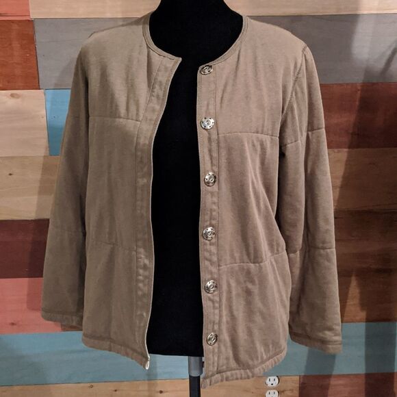 VINTAGE SMALL snap button sweatshirt vitadini - Picture 1 of 4